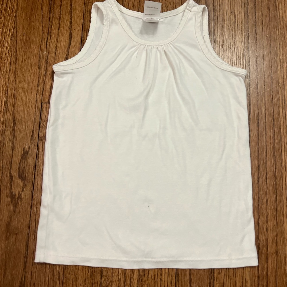 Hanna Andersson‎ White Sleeveless Tank Top size 6-7 years
